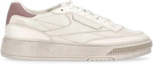 Reebok Ivoor Leren Sneakers Ronde Neus Beige