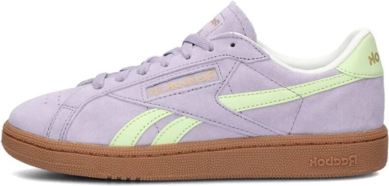 Reebok Paarse Suède Lage Sneakers Purple Dames