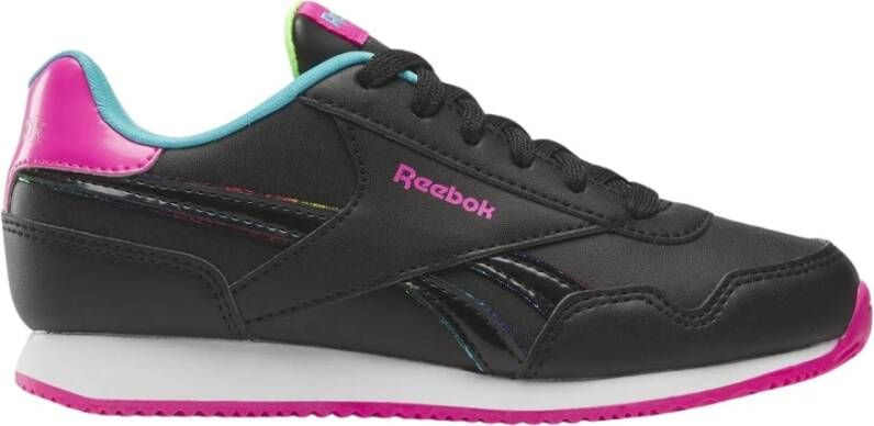 Reebok Classics Classic Jog 3.0 sneakers zwart fuchsia aqua Meisjes Imitatieleer 34.5