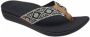 Reef Ortho Wovenblack White Dames Slippers Zwart Wit - Thumbnail 2