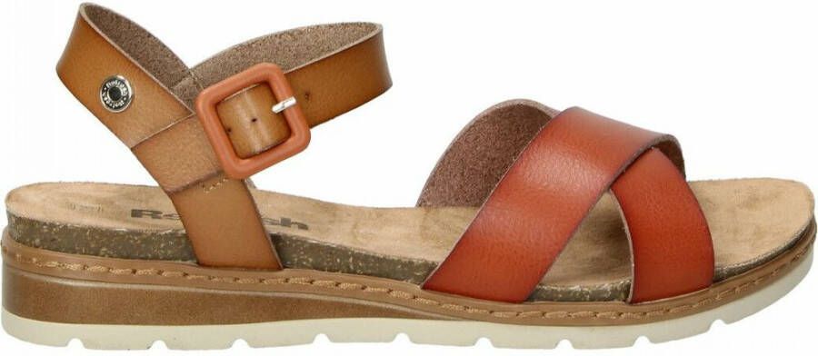 Refresh sandalen met riem Cognac