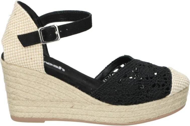 Refresh Stijlvolle Wedges Black Dames