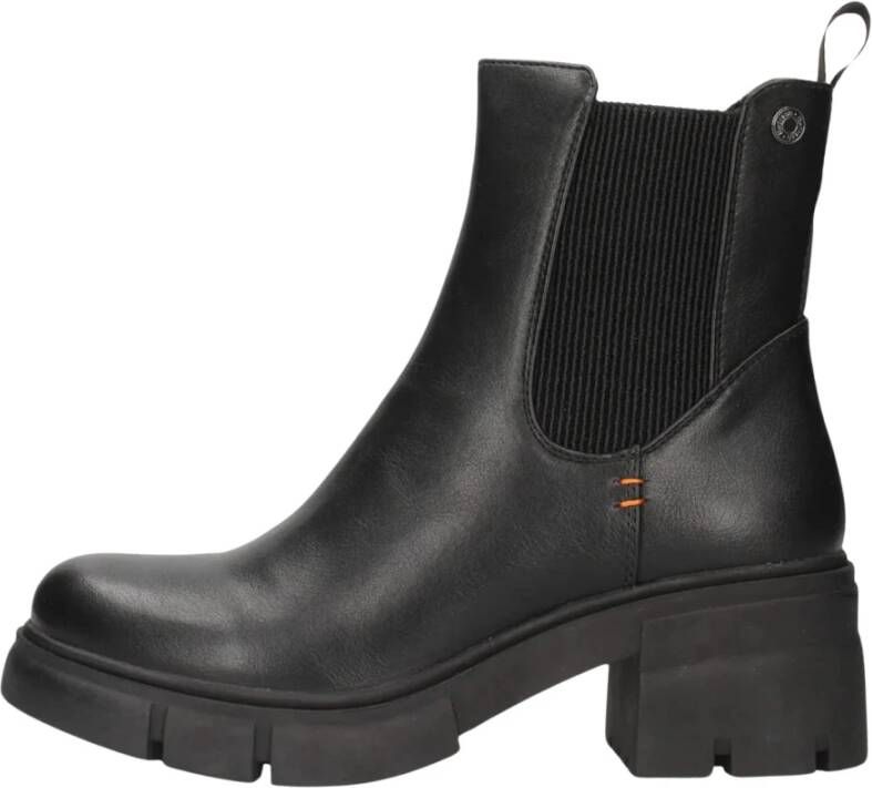 Refresh Zwarte laarzen met rits en 6 cm hak Black Dames