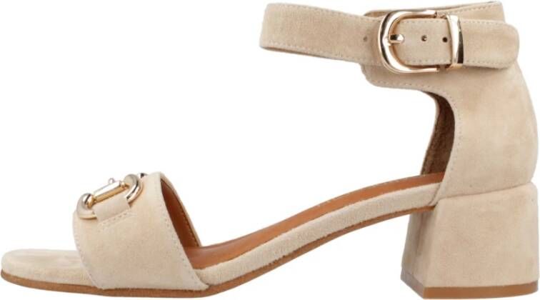 Regarde le Ciel High Heel Sandals Beige Dames