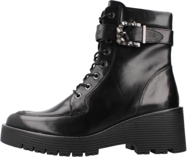 Regarde le Ciel Stijlvolle Veterschoenen Black Dames