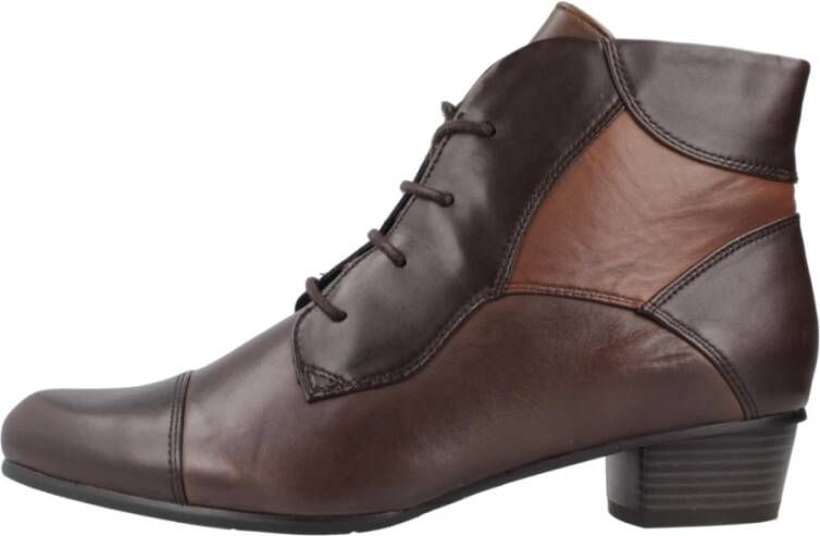 Regarde le Ciel Stijlvolle Veterschoenen met Hakken Brown Dames