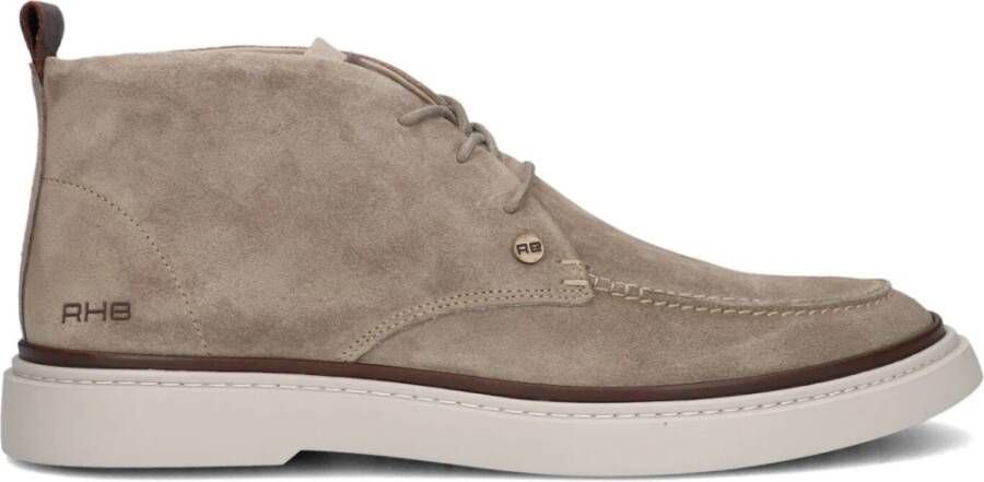 Rehab Beige Suède Veterschoenen Beige Heren