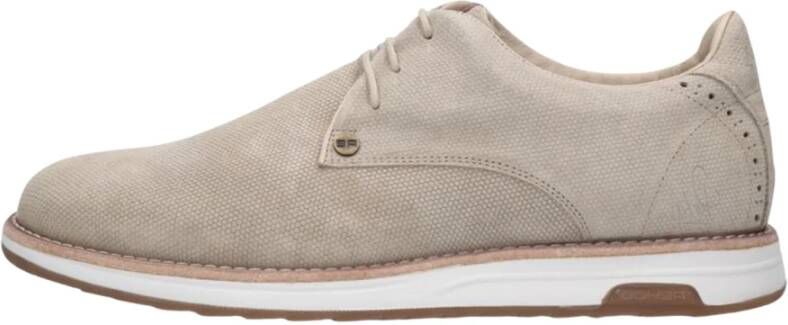 Rehab Khaki Suède Lage Top Sneakers Nolan Hive Beige Heren