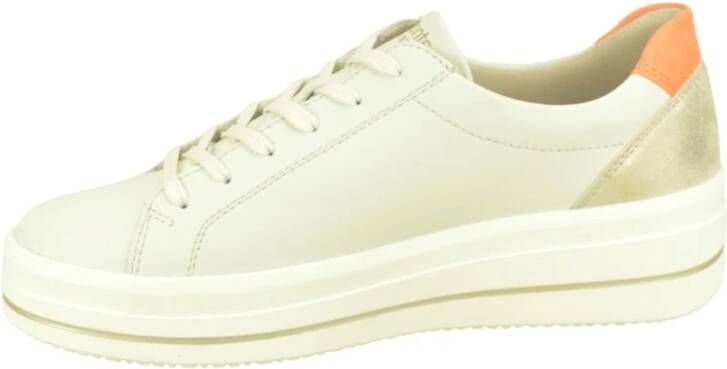 Remonte Beige Sneaker met Tiret Design Beige Dames