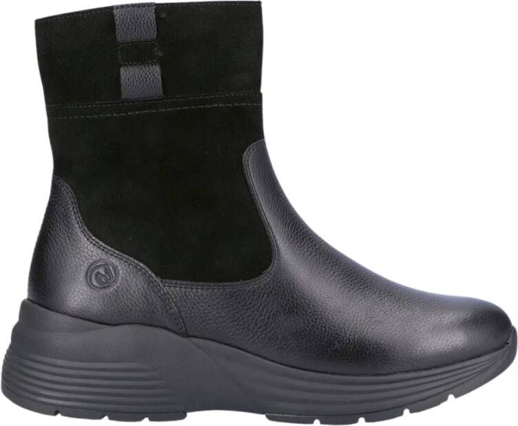 Remonte black casual closed booties Black Dames