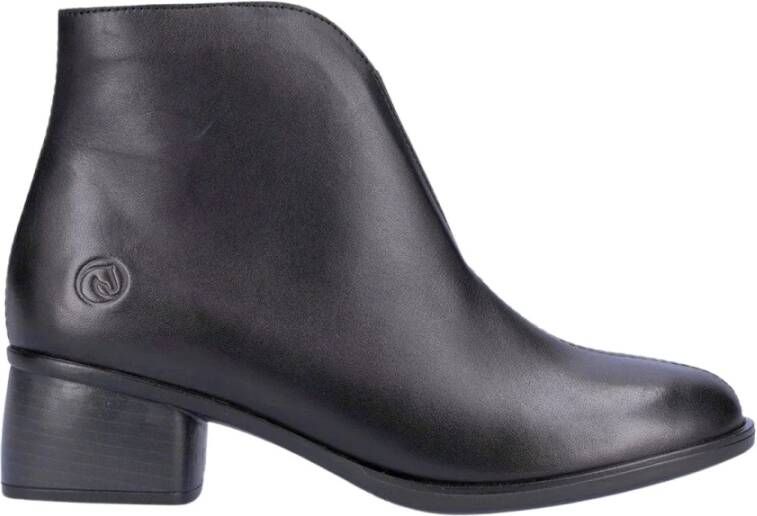 Remonte black casual closed booties Zwart Dames