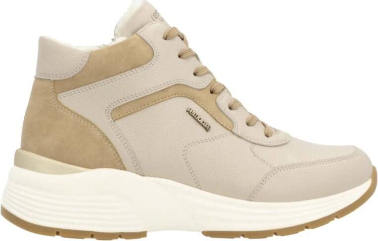 Remonte Casual Beige Gesloten Dames Enkellaarsjes Beige Dames