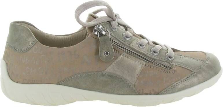 Remonte Casual Schoenen Zwart Leer Instapper Beige Dames