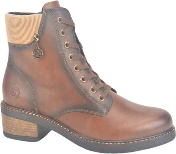 Remonte Cognac Botje N.+camel DH 3cm Stijlvol Model Brown Dames