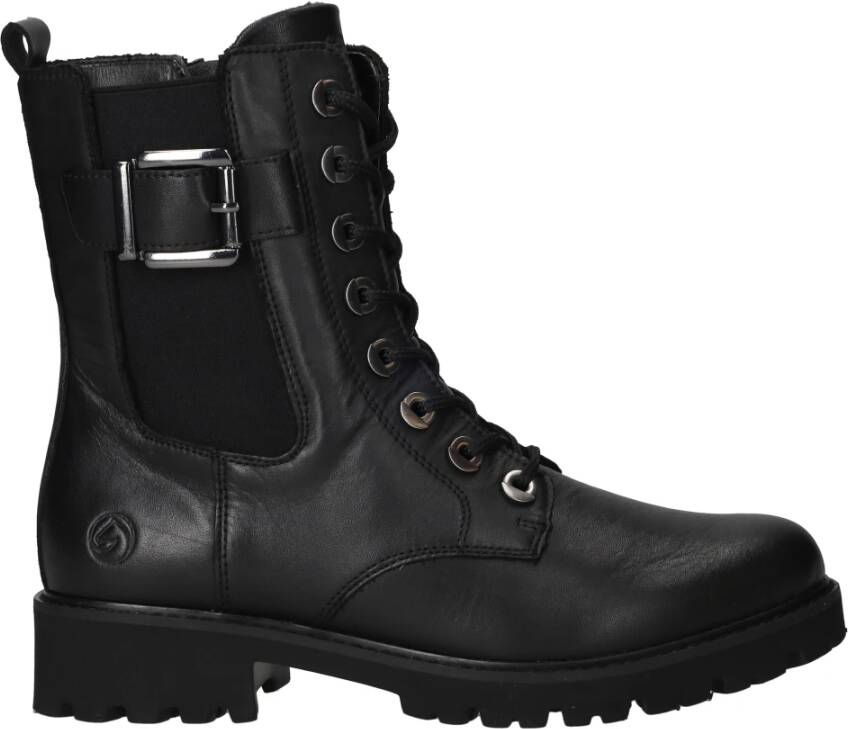 Remonte Elegante Veterschoenen met Gun Metal Details Black Dames