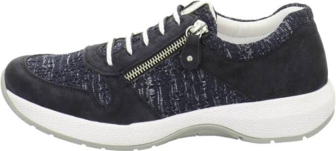 Remonte Navy Sneakers met Zilveren Accenten Blue Dames