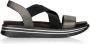 Remonte Zwarte Casual Open Sandalen Black Dames - Thumbnail 1