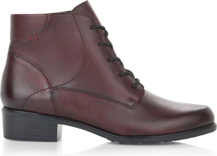 Remonte Rode Gesloten Booties Dames Enkellaarzen Red Dames