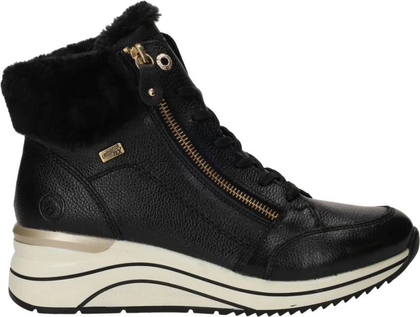 Remonte Warmgevoerde Veterschoenen voor Dames Black Dames