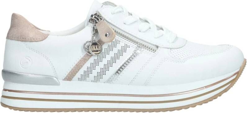 Remonte Witte sportieve sneaker met comfortabel voetbed White Heren