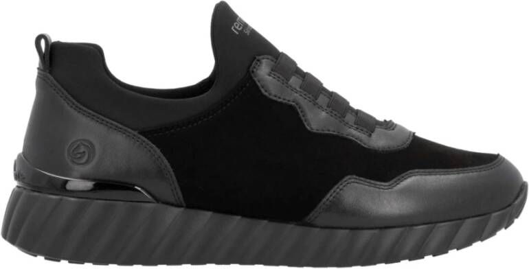 Remonte Zwarte Casual Gesloten Sneakers voor Dames Black Dames