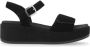 Remonte Zwarte Casual Platte Sandalen Black Dames - Thumbnail 1