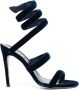 René Caovilla Blauwe Velvet Wraparound Sandalen 100mm Stiletto Blue Dames - Thumbnail 1