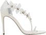 René Caovilla Bloemenapplicatie Stiletto Sandalen White Dames - Thumbnail 1