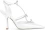 René Caovilla Elegant Ivory Satin Pumps White Dames - Thumbnail 1