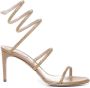 René Caovilla Gouden Cleo Sandalen met Kristallen Beige Dames - Thumbnail 2