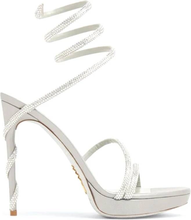 René Caovilla Grijze Strappy Sandalen Gray Dames