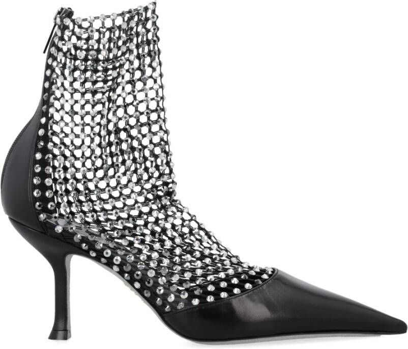 René Caovilla Kristal Mesh Stiletto Hak Schoenen Black Dames