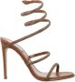 René Caovilla Bruin Leren Strass Sandalen Elegante Stijl Brown Dames - Thumbnail 1