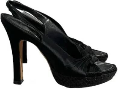 René Caovilla Pre-owned Canvas heels Black Dames