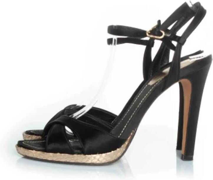 René Caovilla Pre-owned Fabric sandals Black Dames