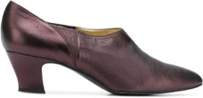 René Caovilla Pre-owned Leather heels Purple Dames