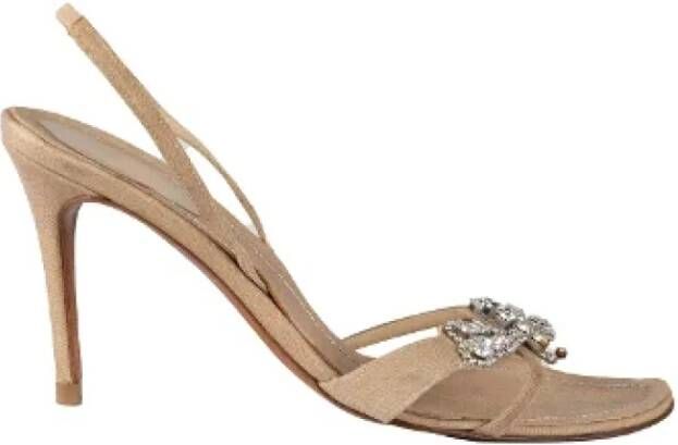 René Caovilla Pre-owned Leather sandals Beige Dames