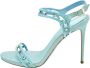 René Caovilla Pre-owned Leather sandals Blue Dames - Thumbnail 1