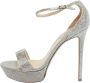 René Caovilla Pre-owned Satin sandals Gray Dames - Thumbnail 1