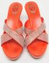 René Caovilla Pre-owned Satin sandals Orange Dames - Thumbnail 1