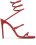 René Caovilla Rode Kristalversierde Wrap Sandalen Red Dames - Thumbnail 1