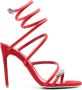 René Caovilla Rode Strappy Sandalen Red Dames - Thumbnail 1