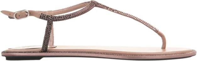 René Caovilla Roze Juweel Sandalen met Strass Pink Dames