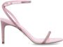 René Caovilla Roze satijnen stiletto sandalen met strass Pink Dames - Thumbnail 1