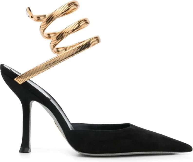 René Caovilla Zwarte Cleo pumps met hoge hak Black Dames