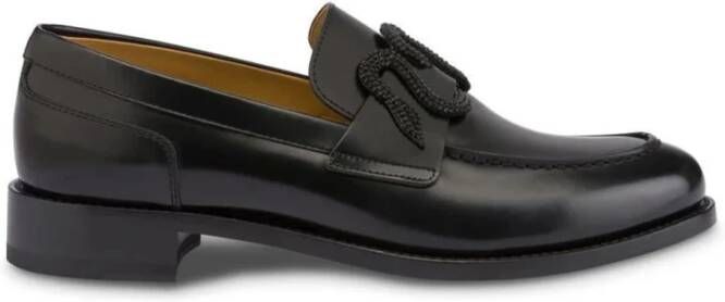 René Caovilla Zwarte Loafers met Stijl C118500200001V050 Black Dames