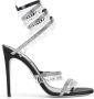 René Caovilla Zwarte Strass Sandalen Elegante Statement Hakken Black Dames - Thumbnail 1