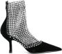 René Caovilla Zwarte Strass Mesh Stiletto Hakken Black Dames - Thumbnail 1