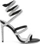 René Caovilla Zwarte Strass Verfraaide Sandalen Black Dames - Thumbnail 1