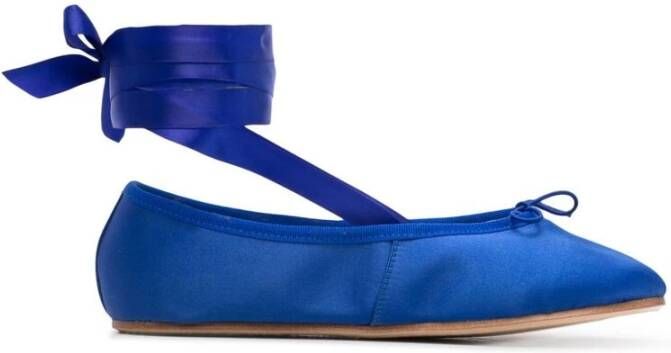 Repetto Blauwe Satijnen Ballet Flats Blue Dames